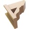 Ekena Millwork 8-in W x 16-in D x 16-in H Funston Slat Rough Cedar Woodgrain TimberThane Outlooker, Primed Tan OUTUR080X16X16FST24RCPR - alternate 2